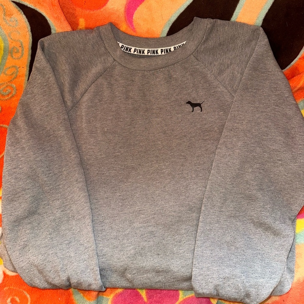 PINK Victoria's Secret Charcoal Crewneck Sweater